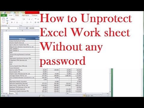 how to unprotect an excel workbook